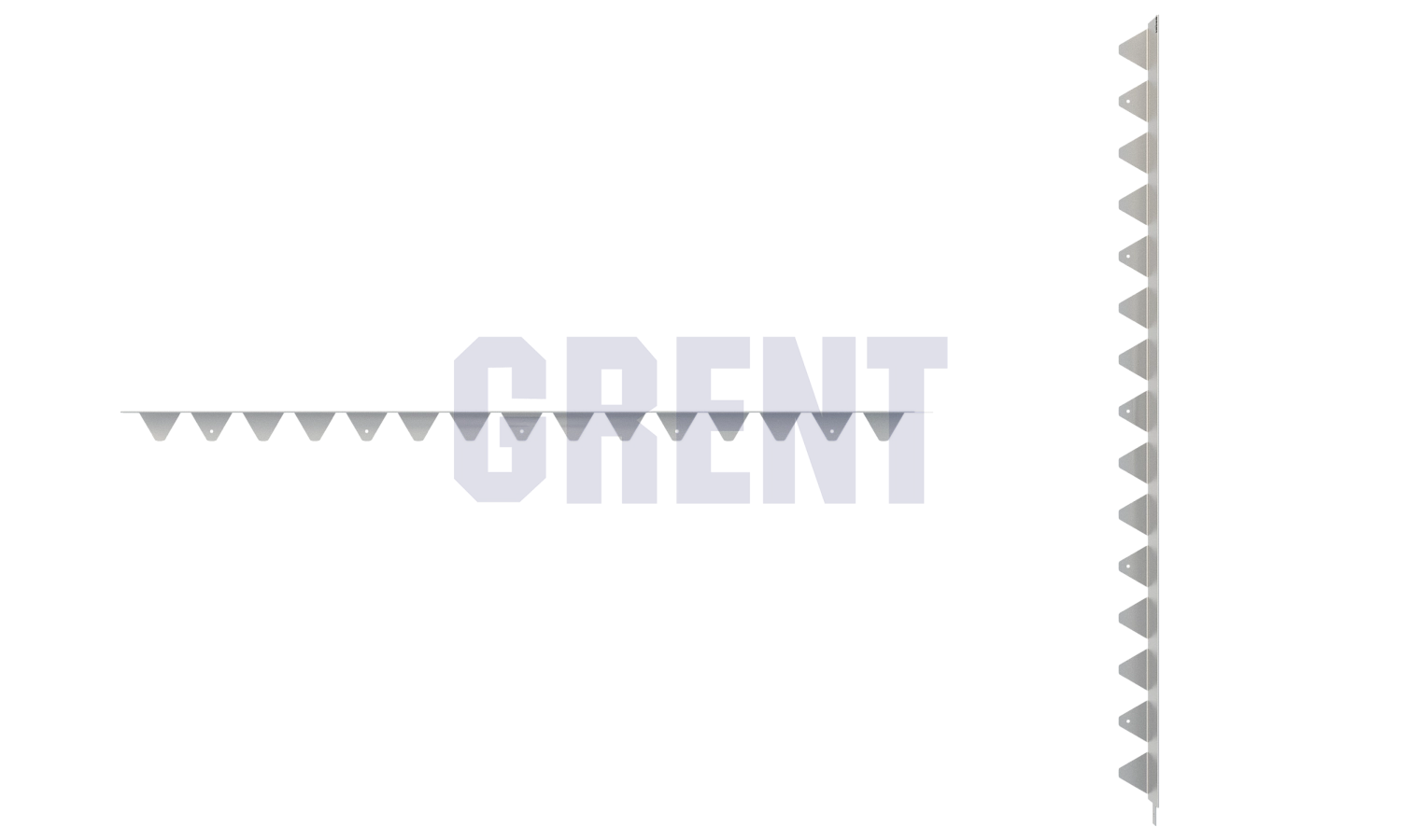 Бордюр стальной GRENT BR L-образный 1200*70, 1,5, оцинкованный