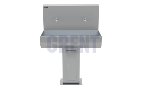 Умывальник 2-секционный на стойке GRENT-S-02