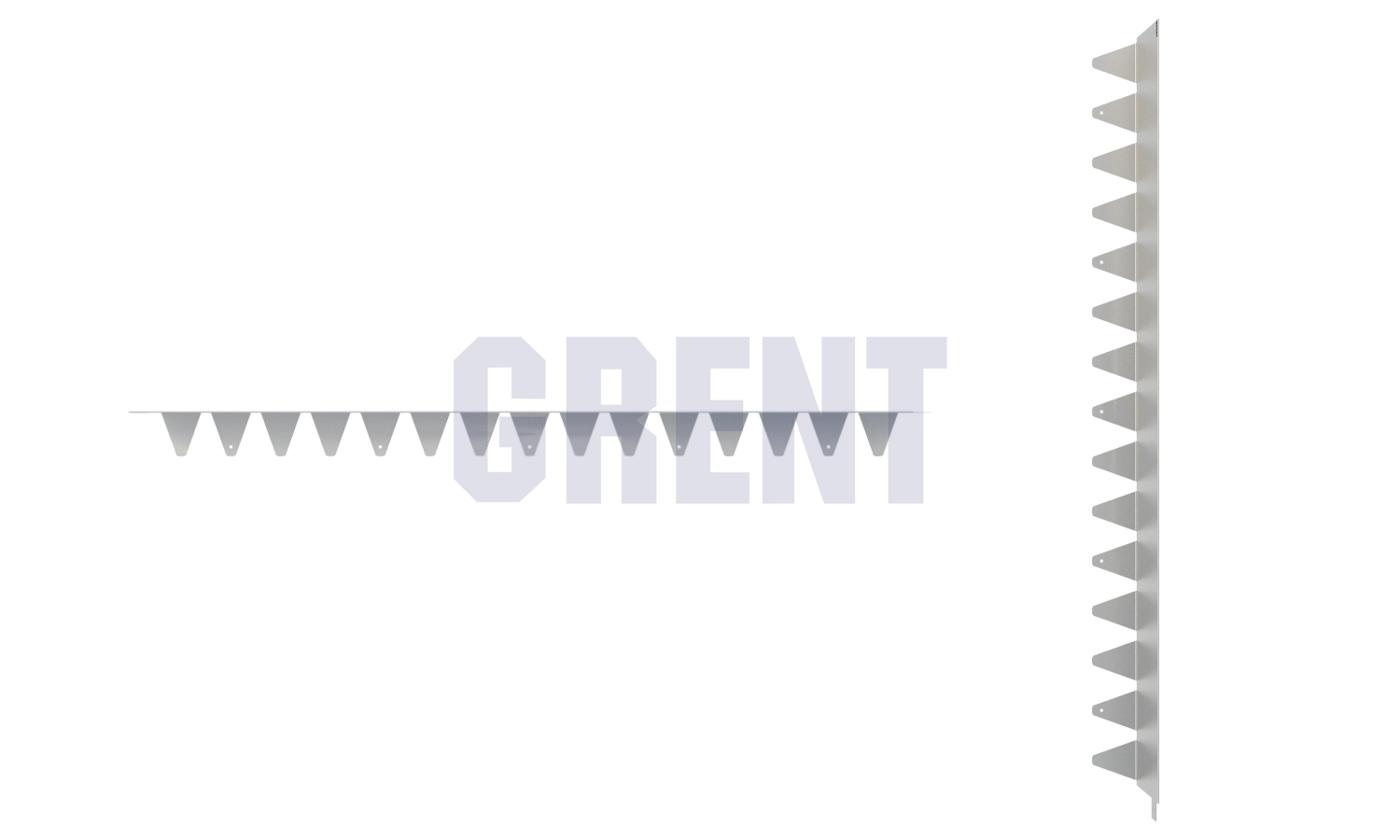 Бордюр стальной GRENT BR L-образный 1200*200, 1,5, нержавеющий