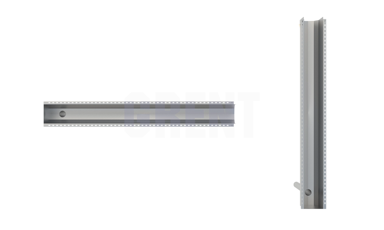 Лоток водоотводный мостовой GRENT MosT подвесной 150 выпускной торцевой
