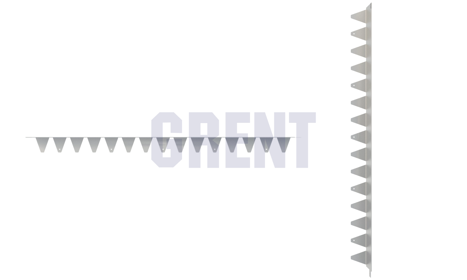 Бордюр стальной GRENT BR L-образный 1200*120, 1,5, оцинкованный