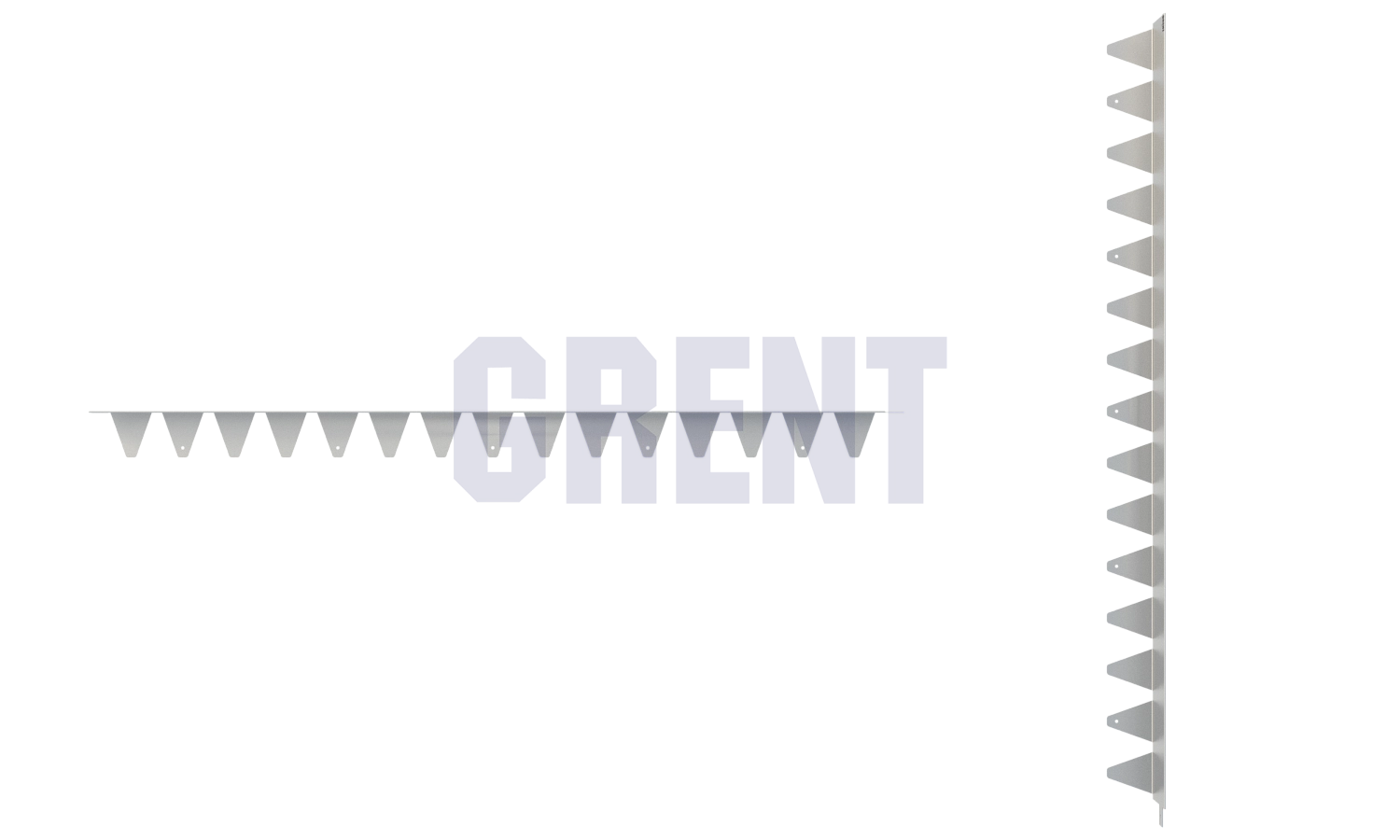 Бордюр стальной GRENT BR L-образный 1200*80, 1,5, нержавеющий